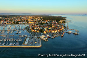 Biograd na Moru aus der Luft